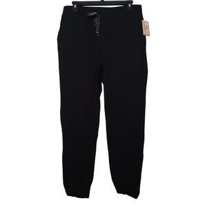 NWT Calvin Klein Black French Terry Jogger Pants Sweatpants S Recycled Material‎